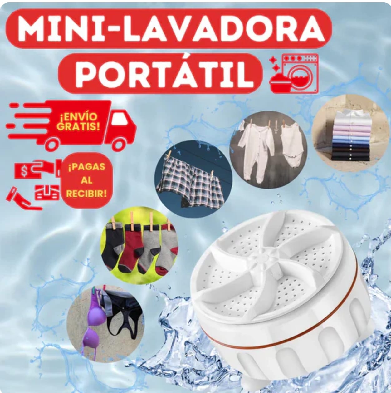 MINI LAVADORA PORTÁTIL USB